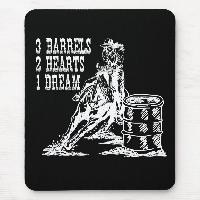 Mousepad 3 Barris 2 Corações 1 Corrida de Barrel (Frente)