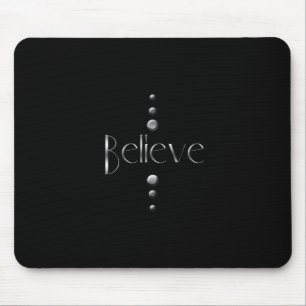 Mousepad 3 Blocos de Prata de 3 Pontos Crentes e Fundo Pret