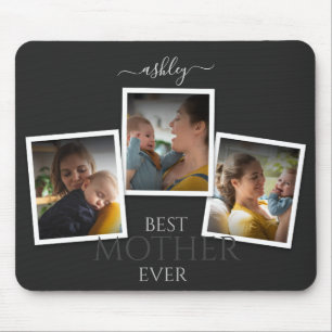 Mousepad 3 Colagem de Fotos Mãe Família Dia das Mães Memorá