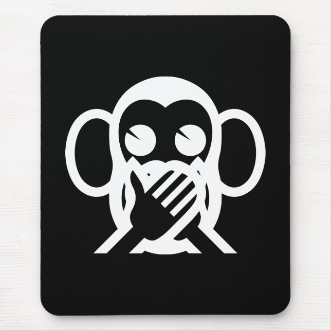 Mousepad 3 Macacos Sábios Iwazaru 言 わ ざ る Fale NO Mau Emoji (Frente)