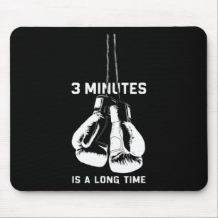 Mousepad 3 Minutos É Um Longo Tempo Boxe Kickboxing Engraça