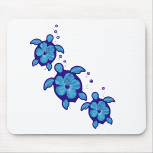Mousepad 3 tartarugas azuis de Honu