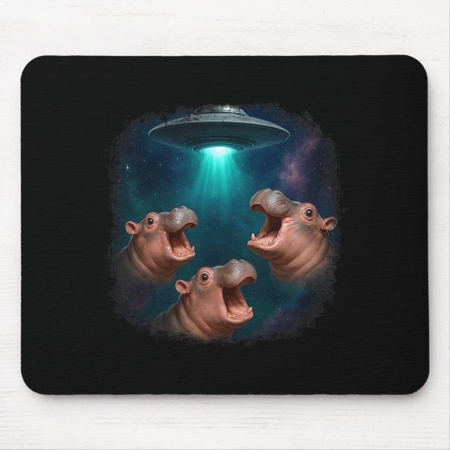Mousepad 3 Ufo Baby Hip Funny Hiptamus Graphic Animal Lover (Frente)