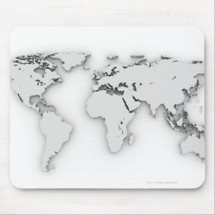 Mousepad 3D mapa do mundo, imagem gerada por computador