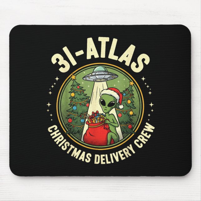 Mousepad 3i_atlas Christmas Delivery Crew Alien Santa Space (Frente)
