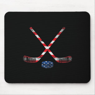 Mousepad 4º De Julho Dos EUA Bandeira Hockey Patriótico Lov