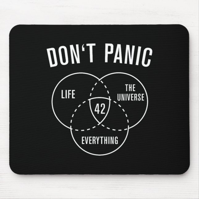 Mousepad 42 Answer To Life Universe And Everything Don't Pa (Frente)
