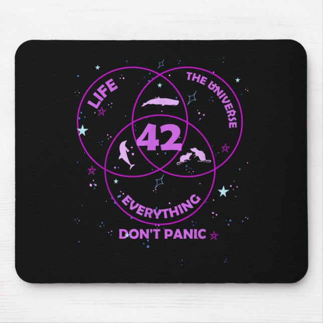 Mousepad 42 Resposta à Vida Universo Tudo (Frente)