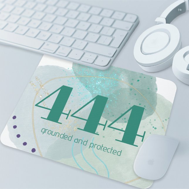 Mousepad 444 Afirmação de proteção divina do número Angel (444 Angel Number Divine Protection Affirmation Office Mouse Pad)