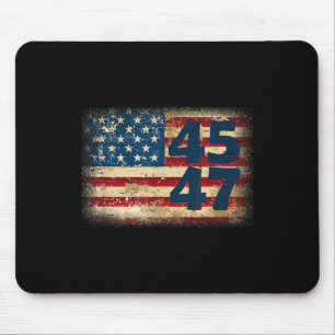 Mousepad 45 47 Donald Trump 2025 American Flag