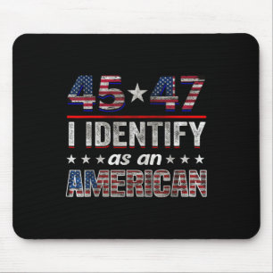 Mousepad 45 47 Identifico-Me Como Um Tee De Bandeira Americ