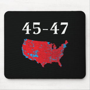 Mousepad 45 47 Mapa Eleitoral de Trump 2024