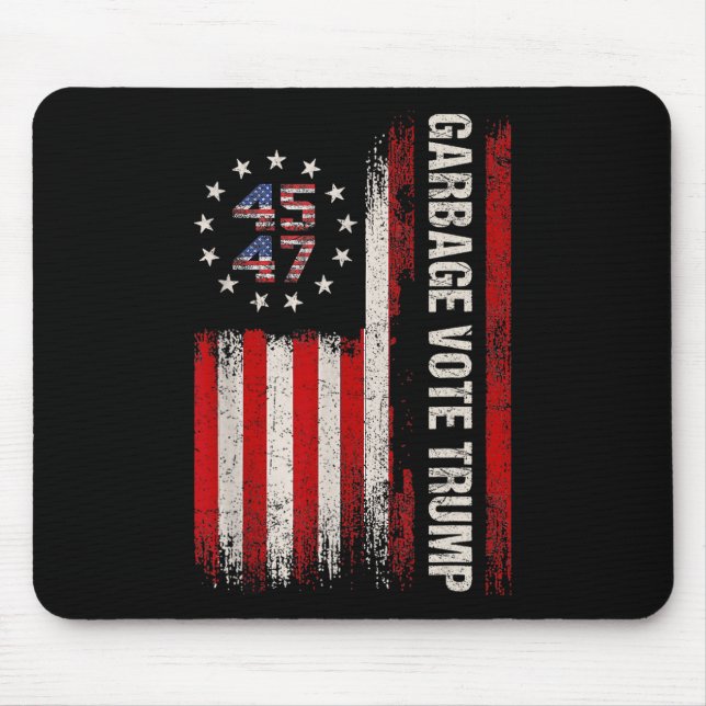 Mousepad 45 47 Trump 2024 Eleição da bandeira americana Gar (Frente)