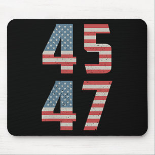 Mousepad 45 47 Trump Vintage Retro Usa Flag 2025 Presidente