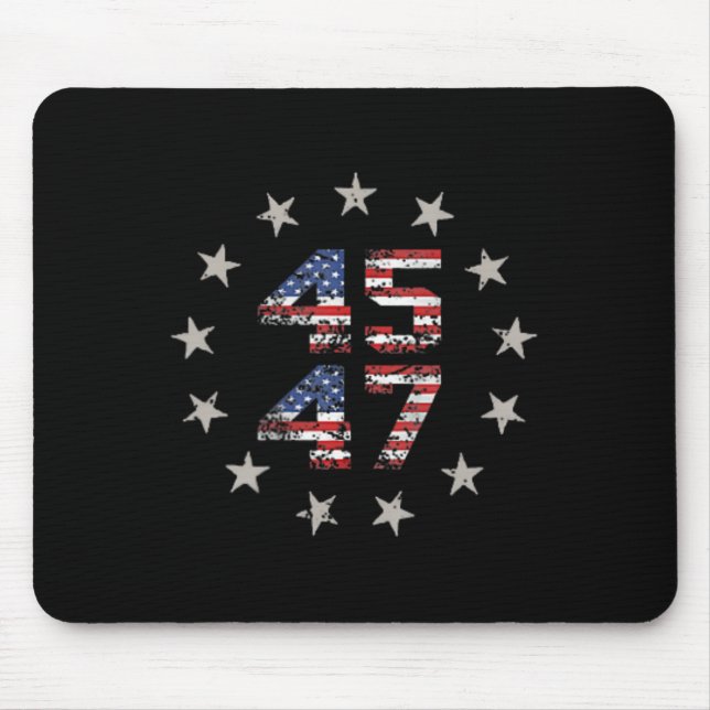 Mousepad 47 Trump 2024 American Flag (no Back) 1 (Frente)