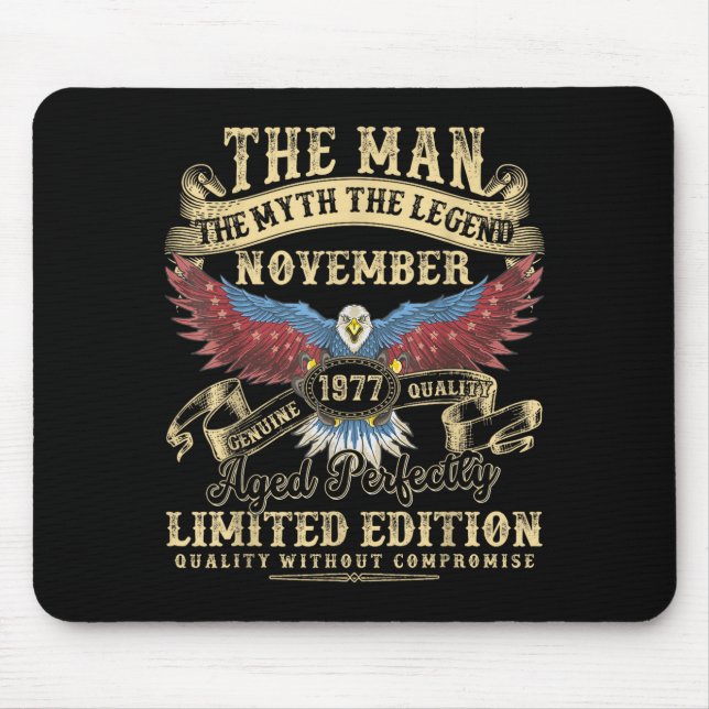 Mousepad 48th Birthday November 1977 Men Funny 48 Years Old (Frente)