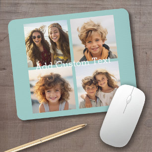 Mousepad 4 Colagem de fotos - você pode mudar o azul de fu