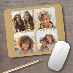 Mousepad 4 Colagem de fotos - você pode mudar o ouro de fu