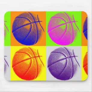 Mousepad 4 Cores de basquete de Pop