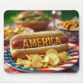 Mousepad 4 de julho American Hot Dog