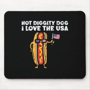 Mousepad 4 De Julho Cão Quente Dígidade Quente Mulheres Pat