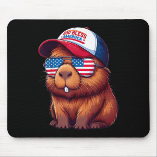 Mousepad 4 de Julho Capivara – Deus Abençoe o Chapéu Améric