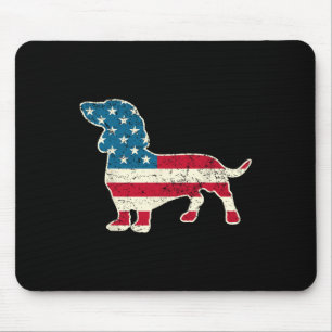 Mousepad 4 de julho de 2010 O Cão de Bandeira Americano ama