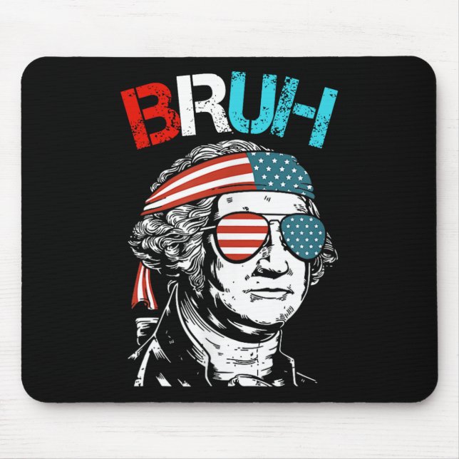 Mousepad 4 De Julho De 2024 George Washington Bruh. (Frente)