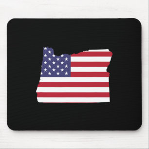 Mousepad 4 de julho de Oregon State American Flag Party