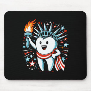 Mousepad 4 de julho Dentista Dental Dental Dental Mulheres