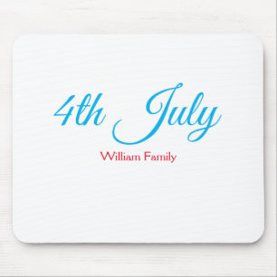 Mousepad 4 de julho dia da independência adicionar nome tex