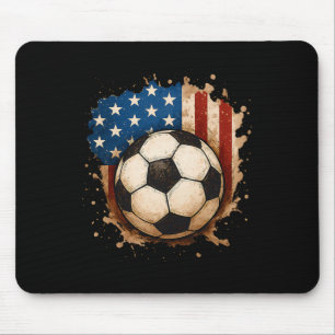 Mousepad 4 De Julho Futebol Patriótico Usa Bandeira America
