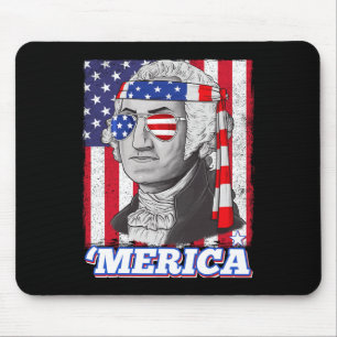 Mousepad 4 De Julho George Washington Patriótica Merica Fla