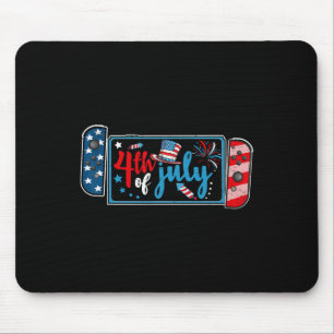 Mousepad 4 de julho Jogo de vídeo American Gamer Kids me dá