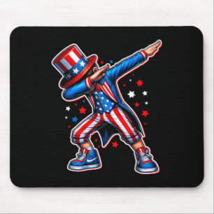 Mousepad 4 De Julho Legal Dabbing Boy American Flag Patriot