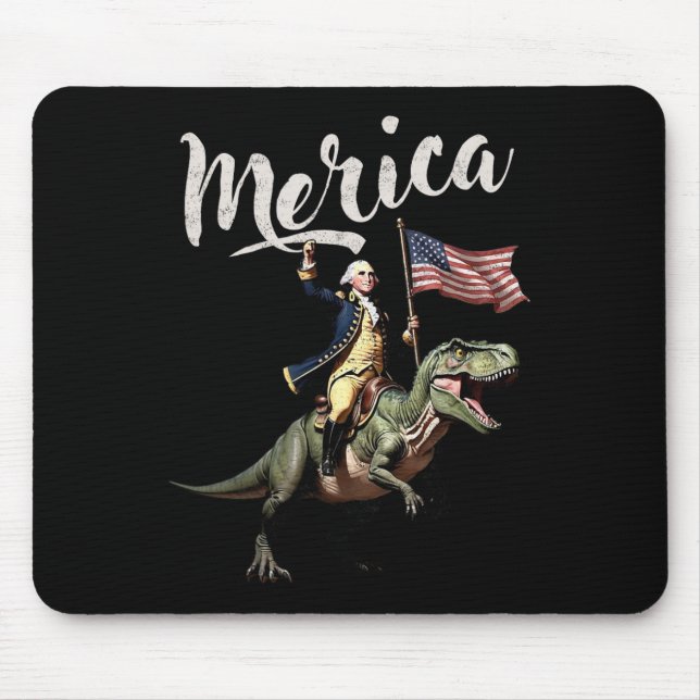 Mousepad 4 De Julho Merica George Washington Dirigindo Um D (Frente)