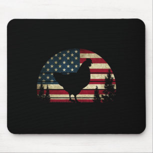 Mousepad 4 De Julho Patriótico Galinha Americana Bandeira D