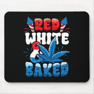 Mousepad 4 De Julho Semelhante Vermelho Brancos Engraçado