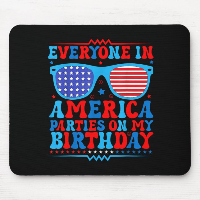 Mousepad 4 De Julho Todos Na América Festejam (Frente)