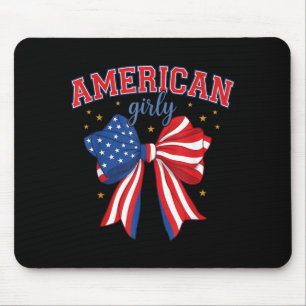 Mousepad 4 de Julho Vermelho Branco e Azul Americana Femini