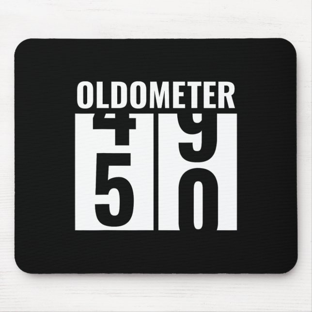 Mousepad 50º 50º aniversário Homens engraçados dotados de a (Frente)