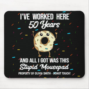Mousepad 50º aniversário de trabalho Cinquenta anos de ci