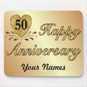Mousepad 50º Aniversário - Dourado