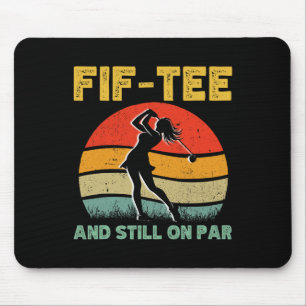 Mousepad 50.º aniversário Golfe Design feminino retrô 50 an