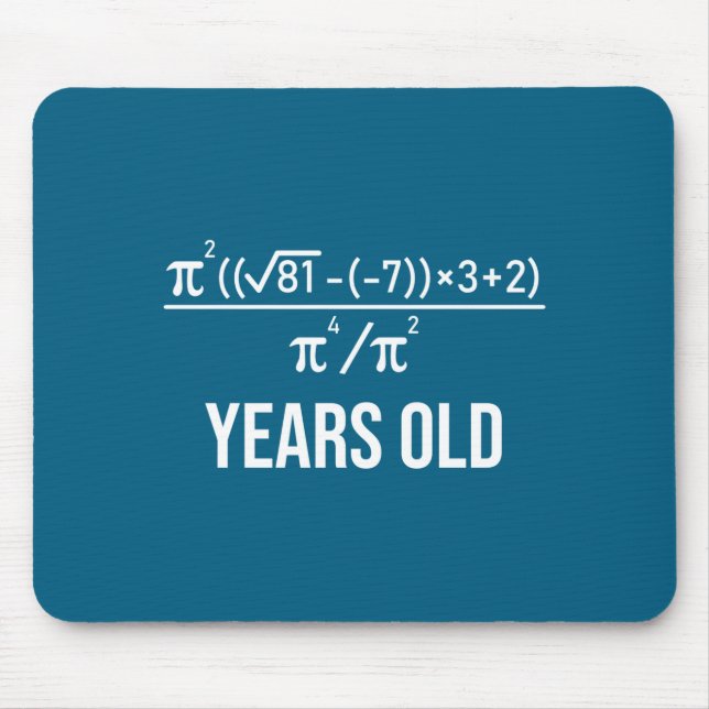 Mousepad 50 Years Old Equation Funny 50th Birthday Math  (Frente)