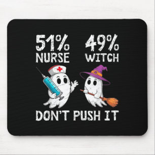 Mousepad 51% enfermeira 49% bruxa não abuse