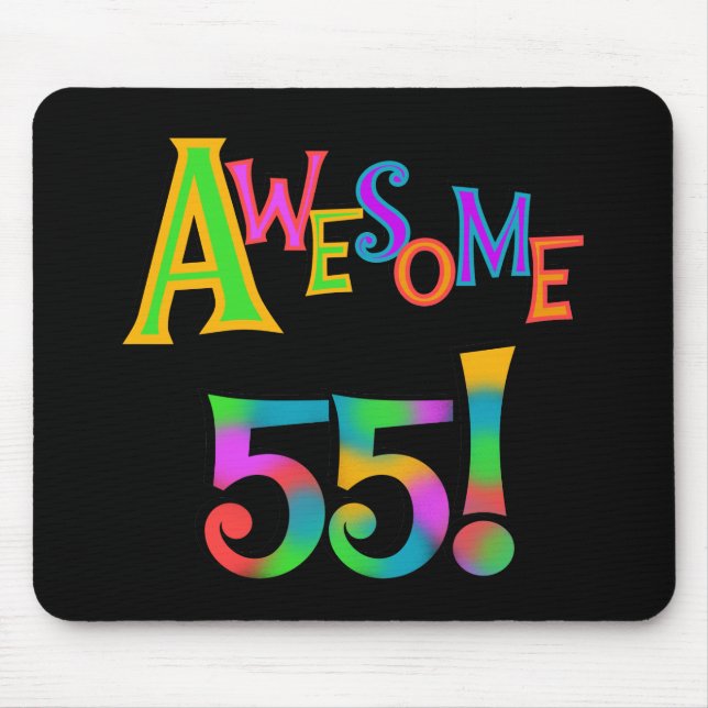 Mousepad 55 t-shirt e presentes impressionantes do aniversá (Frente)