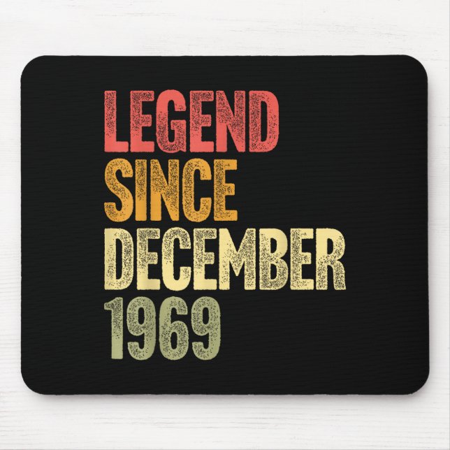 Mousepad 56 Year Old Legend Since December 1969 Retro 56th  (Frente)