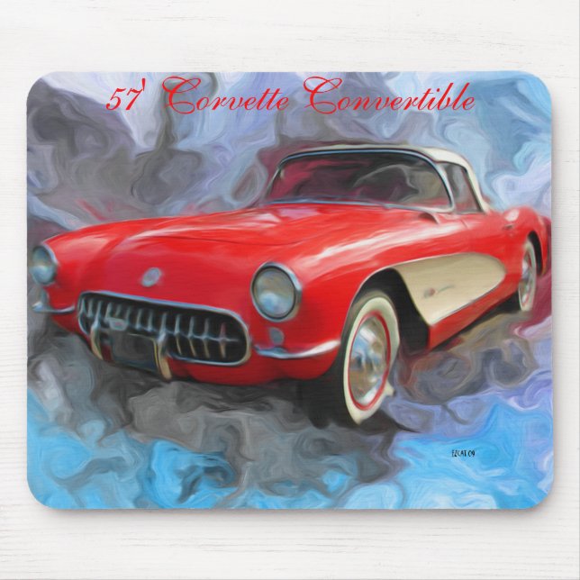 Mousepad 57' tapete do rato do Convertible de Corveta (Frente)