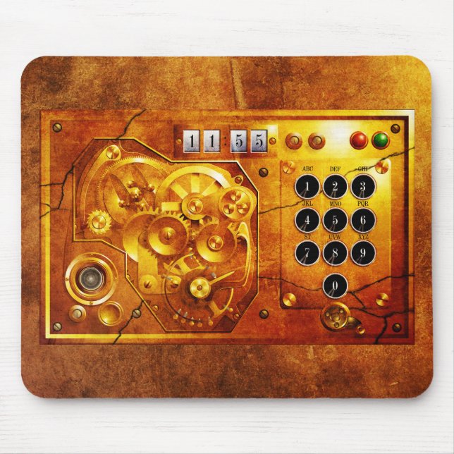 Mousepad 5 a 12 relógio Steampunk Grunge (Frente)